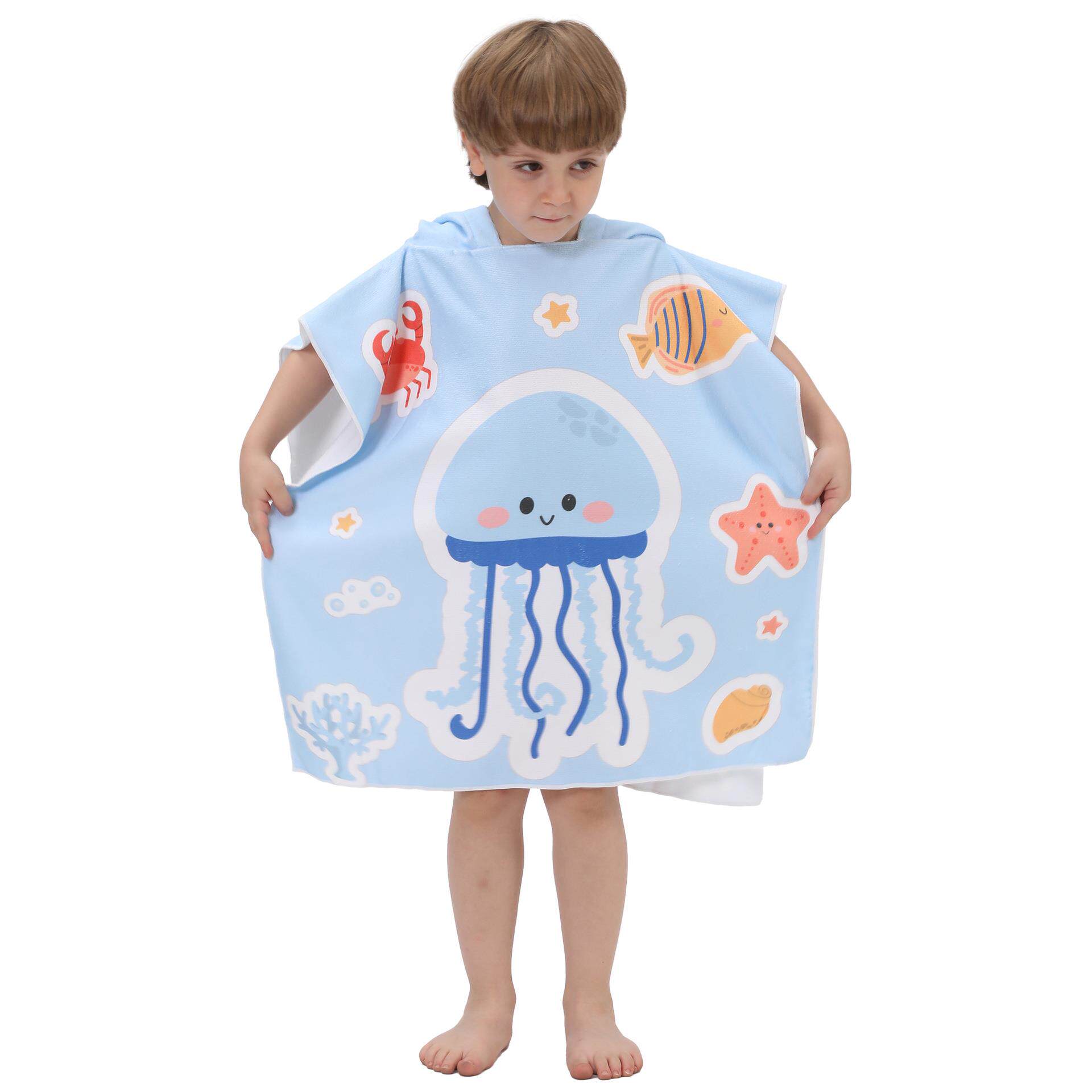 Hooded Bath Towel - Cartoon Baby Bath Towel Microfiber Hooded