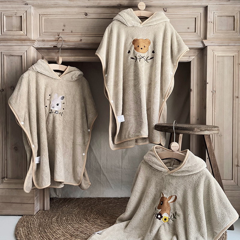 Children's Coral Fleece Cloaks - Hooded Bath Towel review and price