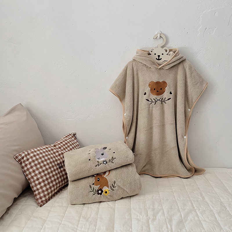 Children's Coral Fleece Cloaks - Hooded Bath Towel review and price