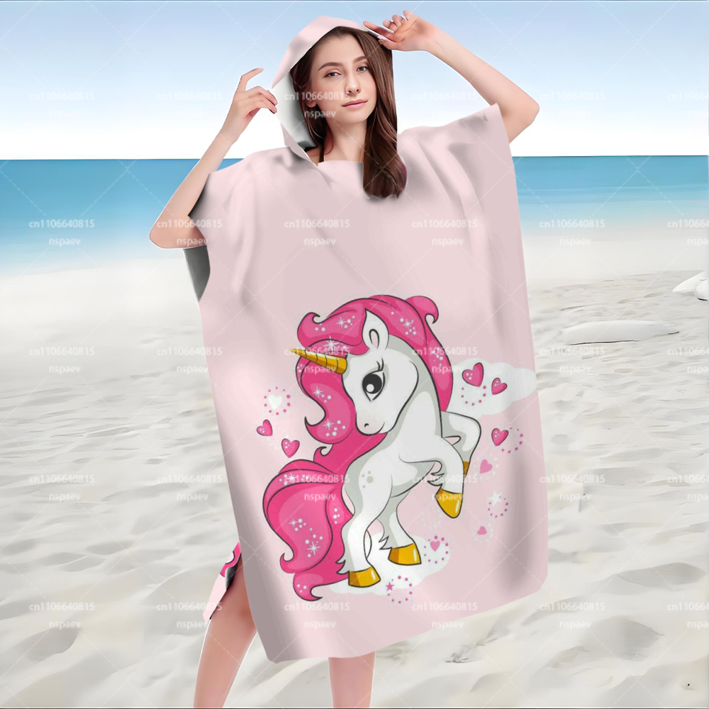 Parent-Child Pink Unicorn Prin - Hooded Bath Towel review and price
