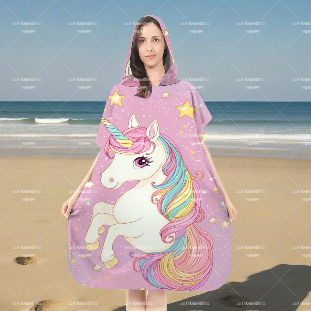 Cute Pink Unicorn Star Hooded  - Hooded Bath Towel review and price